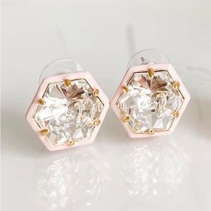 Lele Sadoughi Swarovski Crystal hexagon earrings